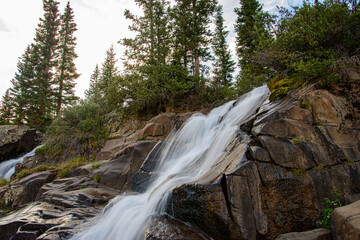 waterfall in the mountains