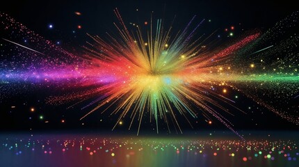 Synthwave Grid Horizon – Futuristic neon grid fading into black background