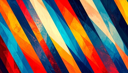 Abstract diagonal stripes of vibrant colors