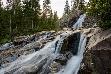 waterfall in the mountains