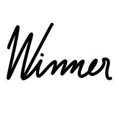 winner lettering hand writing motivation inspriration english cheerful good emotion
