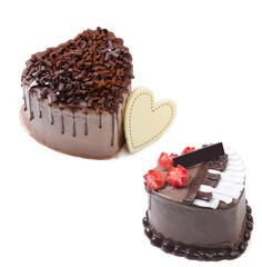 delicious birthday cake isolated on white 