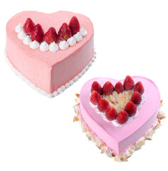 delicious birthday cake isolated on white 