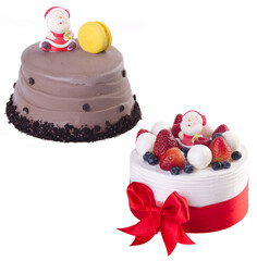 delicious birthday cake isolated on white 
