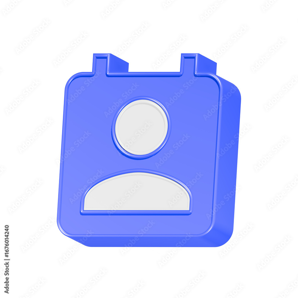 Poster profile user 3d contact icon rendering