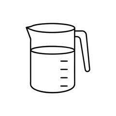 Beaker Vector Icon &ndash; Clean Lab Equipment Outline
