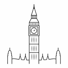 Big Ben London Landmark Vector