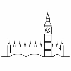 Big Ben London Landmark Vector
