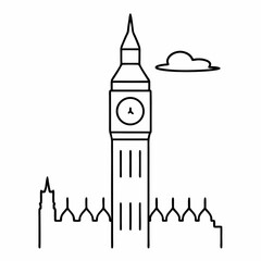 Big Ben London Landmark Vector