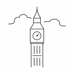 Big Ben London Landmark Vector