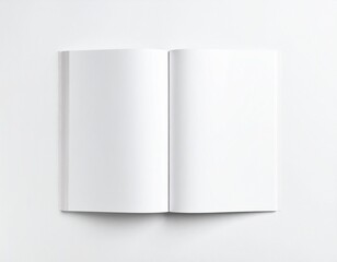 白い本のモックアップサンプル　ページ　空白　書籍　白背景