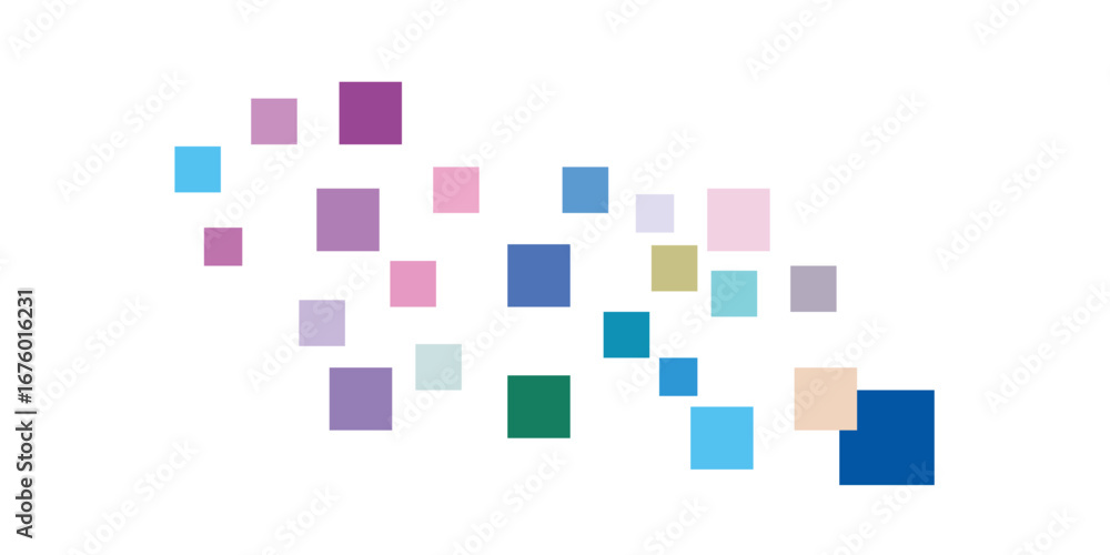 Poster bright squares on a white background. festive background, disco. design element,random digital signa