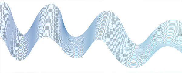 Abstract blue, white smooth element swoosh speed wave modern stream background. Wave with lines created using blend tool..Abstract blue futuristic blend waves lines technology background.