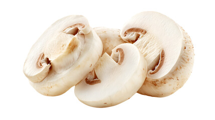 Sliced White Mushrooms Fresh Ingredients Food Photography