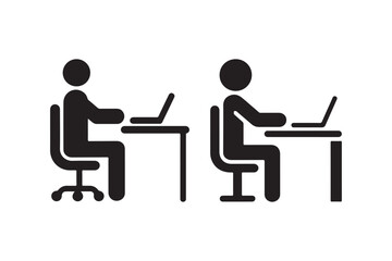 Two people working on laptops at desks