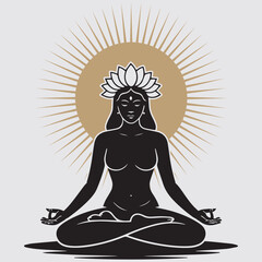 Yoga T Shirt Vector Images design