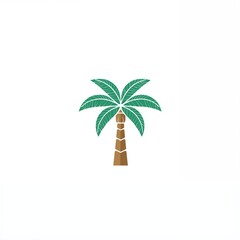 Obraz premium Minimal resort and island vacation icon in flat style.