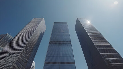 Fototapeta premium Skyward Towers Photo - Modern Cityscape