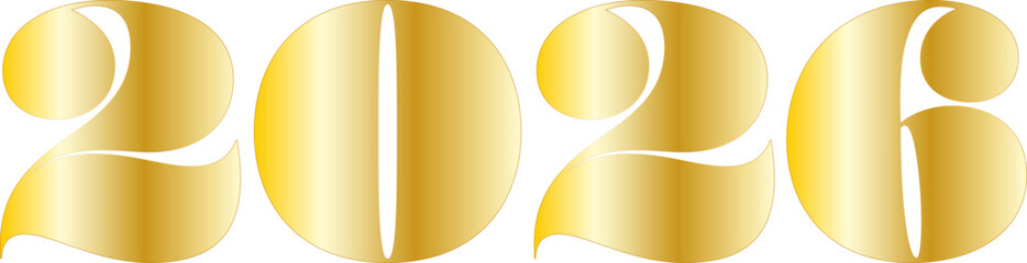 Modern Vector Design of the Year 2026 – Wide gold