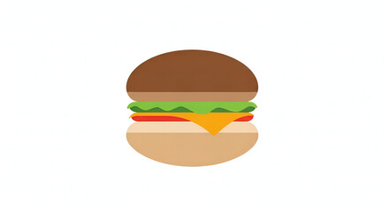 hamburger isolated on white