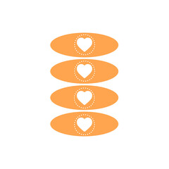 Colorful heart patterns