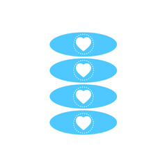 Colorful heart patterns