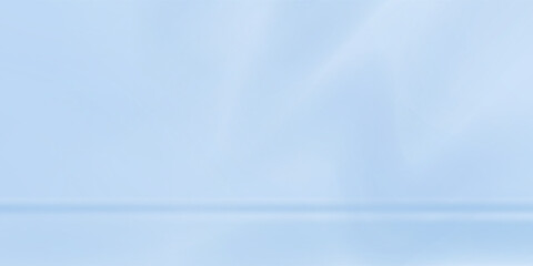 Blue studio room. Limbo light background. Abstract 3d backdrop for product presentation. Minimal wall scene