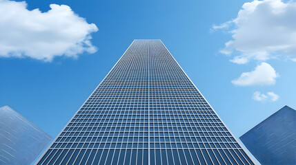 Fototapeta premium Modern Skyscraper 3D Illustration