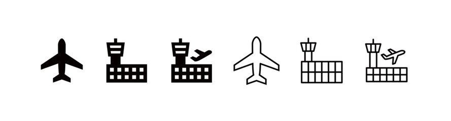 Airport & Airplane Icons, Overseas Travel & Business Trip Icons