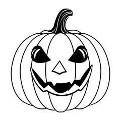 Jack-o'-lantern with a sinister grin