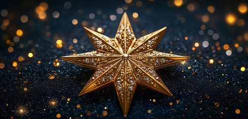 golden christmas star