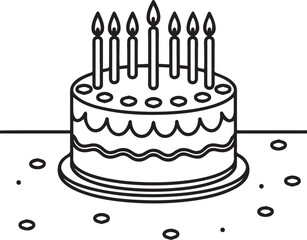 birthday cake with candles