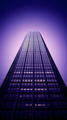 Purple Twilight Skyscraper Illustration