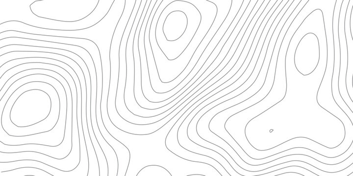 Abstract seamless topographic design, black background with white contour lines representing stylized mountain heights, geographic map elevations, and subtle textured