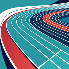 Abstract Yoga Pose with Sun Rays and Vibrant Colors