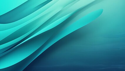 Fototapeta premium Abstract turquoise and teal color gradient background with smooth and elegant wavy lines