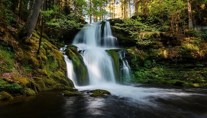 Fototapeta premium waterfall in the woods