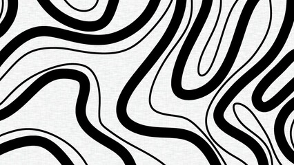 Monochrome abstract design with bold flowing wavy lines on textured background, ideal for modern patterns, wallpapers, and graphic design projects.