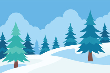 Fototapeta premium winter forest landscape