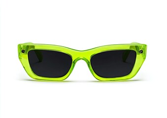 Bright lime green cat-eye sunglasses (1)
