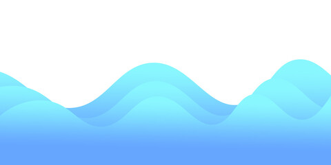 Abstract illustration background of curved waves in a blue gradient.