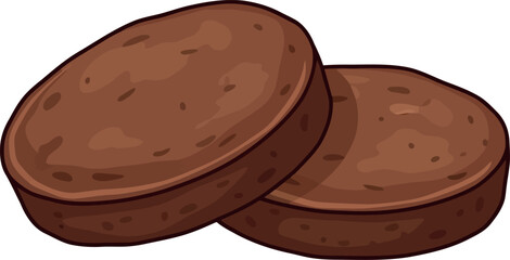Rich chocolate rounds dessert sweet treat vector