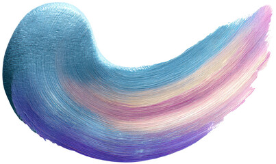 Colorful Brush Stroke Abstract Design Isolate on Transparent Background, cutout, png