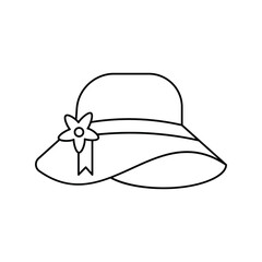 Pamela  lineal icon with white background vector stock illustration