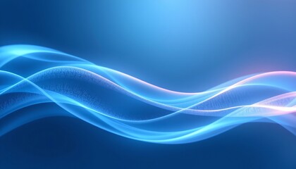 Fototapeta premium a vibrant digital artwork featuring abstract shapes in shades of blue and red, which are intertwined to form what appears to be an intricate network or flow against a dar