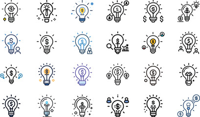 Light Bulb Business Idea Icon Vector &ndash; Innovation, Creativity, Startup Concept, Smart Solution, and Corporate Inspiration Symbol on White Background