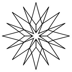 Decorative Starburst Outline Graphic