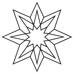 Decorative Starburst Outline Graphic
