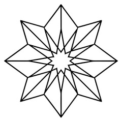 Decorative Starburst Outline Graphic