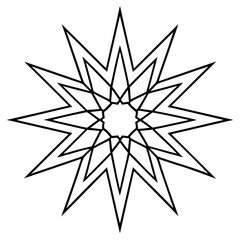 Decorative Starburst Outline Graphic